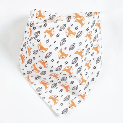 READY STOCK!!!Baby Kids Triangle Towel Baby Cotton Toddler Towel Baby Bib With Button Bibik Bayi 343