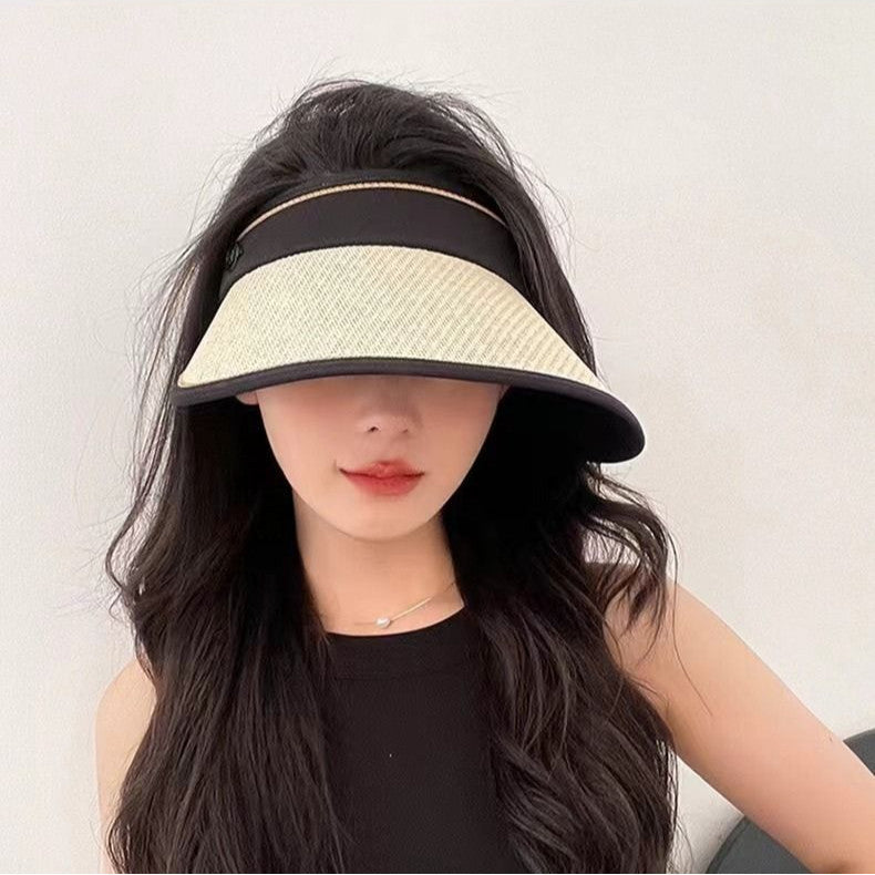 READY STOCK Ice silk Sun Protection Beach Cap For Women Summer Outdoor Foldable Can Be Stored Sun Hat 夏季防晒遮阳冰丝帽