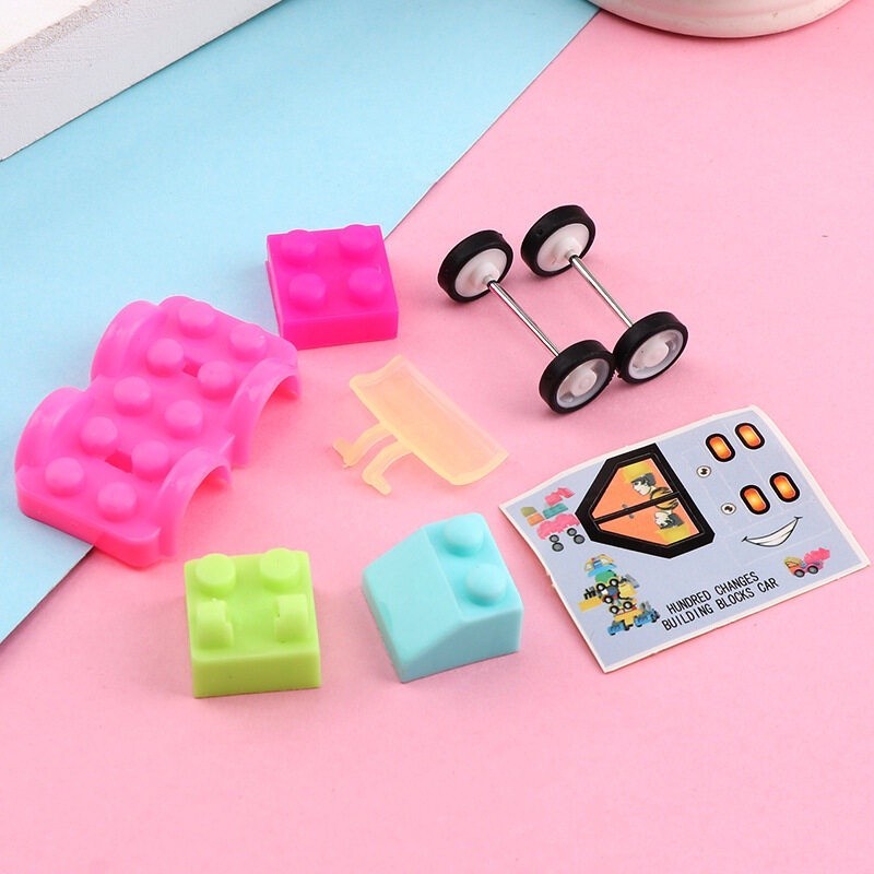 Mini Educational Toy For 2-6 Year Old Boys DIY Building Blocks Assembly Toys Construction Truck Birthday Party Gift