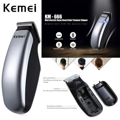 Kemei KM-666 Baby Silent Trimmer Hair Clipper Baby Hair Cutting Professional Electric Baby Hairdressing Clipp 婴儿理发器