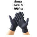 (READY STOCK) 100pcs Disposable Nitrile Gloves Black/Blue Sarung Tangan Hitam/Biru 一次性手套 S/M/L/XL
