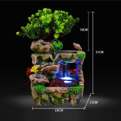 Flowing Water Ornaments For Living Room Car Office Decorations Mountain View Opening Housewarming Gift 流水摆件客厅车办公室装饰品