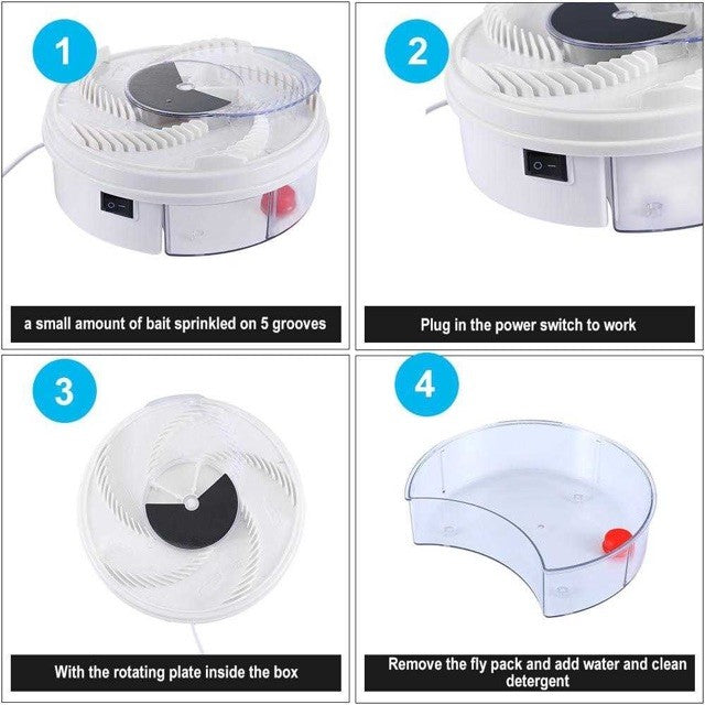 Insect Traps Automatic Fly Trap USB Perangkap Lalat Electric USB Automatic Flycatcher Fly Trap Pest Control 高效灭蝇神器