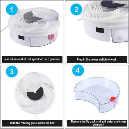 Insect Traps Automatic Fly Trap USB Perangkap Lalat Electric USB Automatic Flycatcher Fly Trap Pest Control 高效灭蝇神器