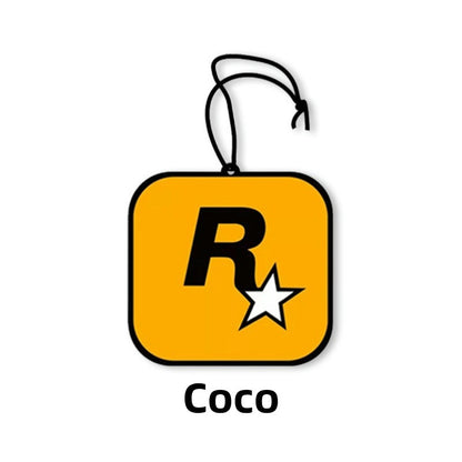 READY STOCK!!! Car Air Freshener Hanging Card | Trendy Car Interior Fragrance Pendant R-Star 潮流汽车香片R星挂饰