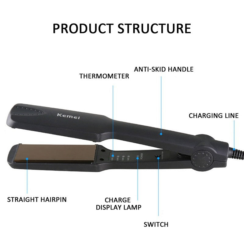 READY STOCK Kemei Km-329 Iron Ceramic Hair Straightener Styling Tools Machine Original Professional For Anion Care 离子直发器