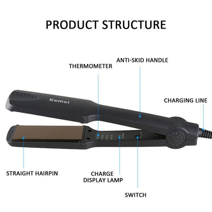 READY STOCK Kemei Km-329 Iron Ceramic Hair Straightener Styling Tools Machine Original Professional For Anion Care 离子直发器