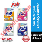 READY STOCK!!! FAB Detergent Laundry Powder (1.9kg/2kg) 1 Box Of 5 Pack