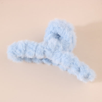 【READY STOCK 】Elegant Plush Hair Clip Claw Korean Style Fashion Big Hair Clamp Women's Hair Accessories ZJ-888bb