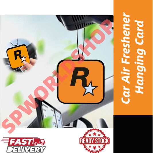 READY STOCK!!! Car Air Freshener Hanging Card | Trendy Car Interior Fragrance Pendant R-Star 潮流汽车香片R星挂饰