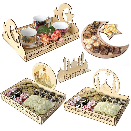 Wooden Pendant EID Mubarak 2025 Ramadan Decoration For Home Kareem Ramadan And Eid Decor Eid AL Adha Islamic Muslim