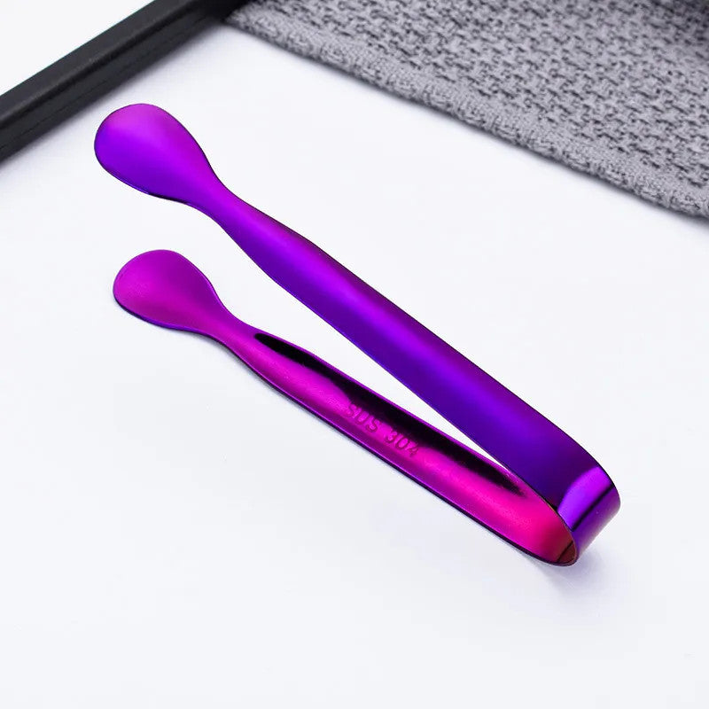 READY STOCK  Stainless Steel Mini Ice Tongs Multifunctional Tea Set Food Serving Tools Bar Kitchen Utensils 不锈钢迷你冰钳