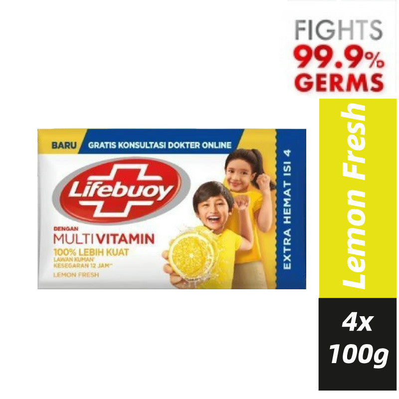 Lifebuoy Bar Soap (Total 10/ Cool Fresh/ Lemon Fresh) 110gx4's/100gx4's