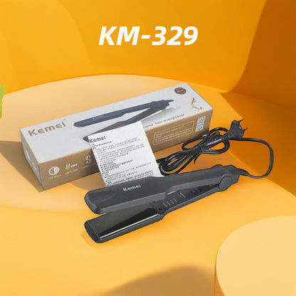 READY STOCK Kemei Km-329 Iron Ceramic Hair Straightener Styling Tools Machine Original Professional For Anion Care 离子直发器