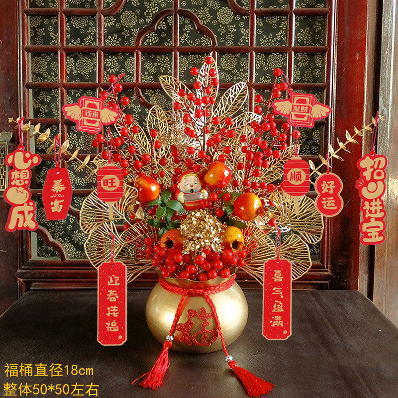 2025 Snake Year Fu Bucket DIY Material Package New Year Decoration Supplies 2025蛇年福桶diy材料包新年装饰布置用品抱抱桶乔迁之喜摆件
