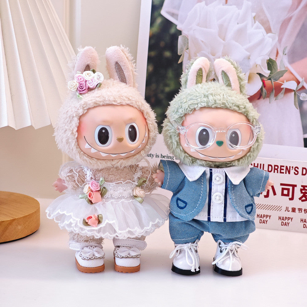【Ready Stock】 LABUBU The  Exciting Macaroon / Sitting Posture Party Doll Clothes Accessories Set Not Original 拉布布配件