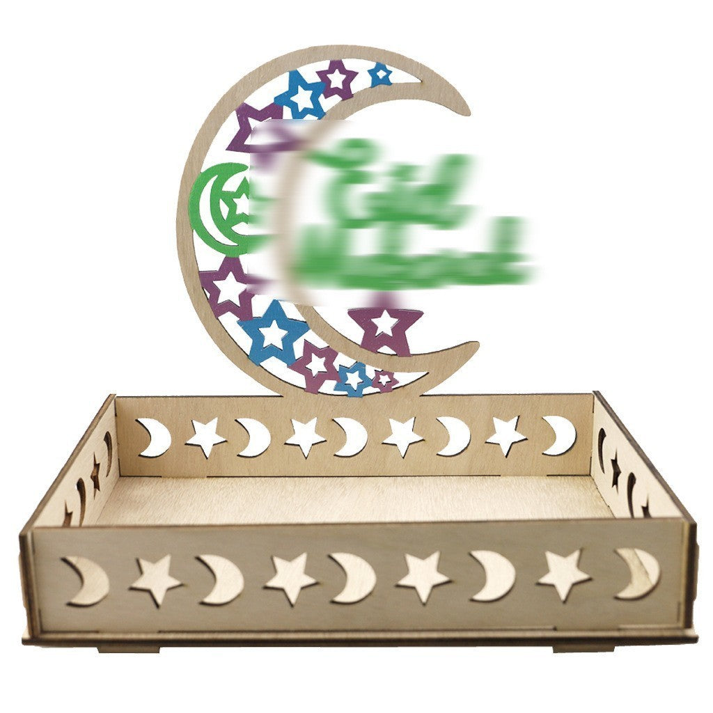 Wooden Pendant EID Mubarak 2025 Ramadan Decoration For Home Kareem Ramadan And Eid Decor Eid AL Adha Islamic Muslim