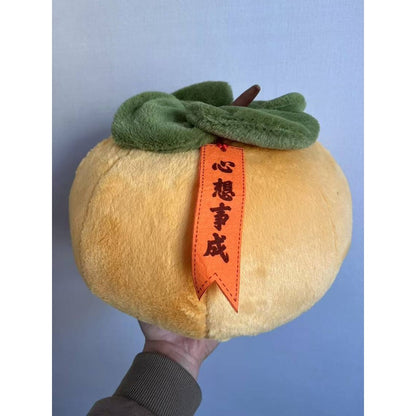 Plush Toy Creative Cushion Pillow Cute Fruit Simulation Persimmon Home Decoration Sofa Bay Window Car Ornaments