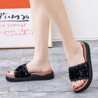 (READYSTOCK) Sequin flip-flops Europe Station muffin platform style beach shoes wear casual flip-flops 808-C11 亮片厚底人字拖