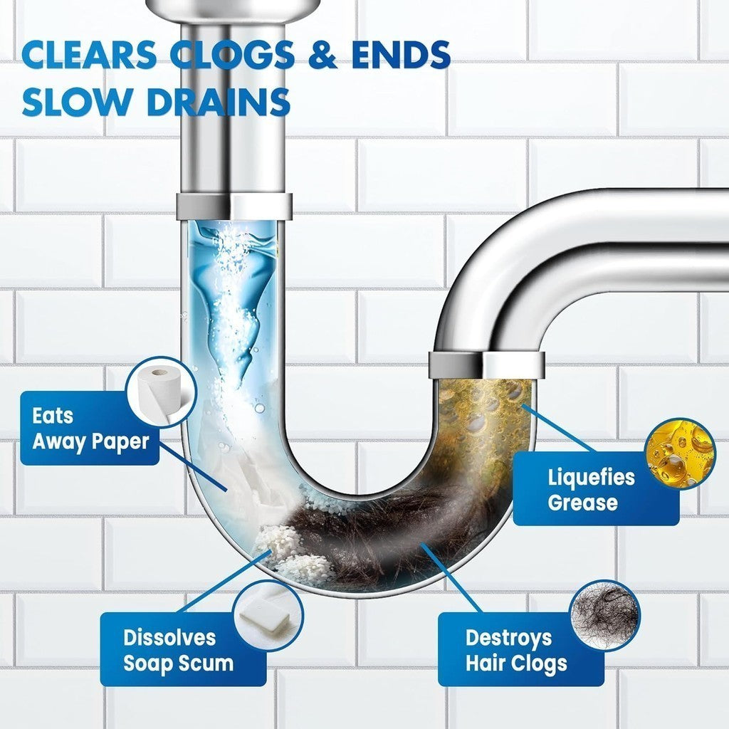 READY STOCK‼️ Drainage Clog Remover | Sink & Toilet Cleaner | Ubat Tandas Tersumbat |   排水管疏通剂 | 厨房浴室适用 | 强力去堵塞