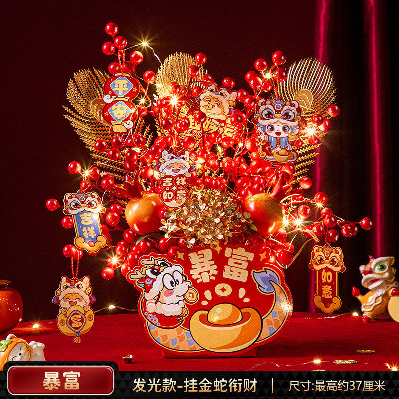 2025 New Year's Blessing Barrel Decoration Spring Festival Decoration Supplies 2025蛇年福桶新年装饰春节布置用品