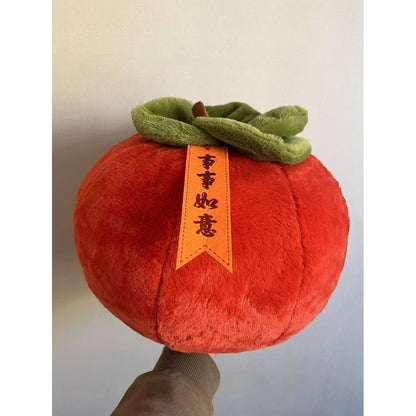 Plush Toy Creative Cushion Pillow Cute Fruit Simulation Persimmon Home Decoration Sofa Bay Window Car Ornaments