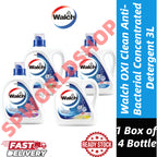 READY STOCK!!! Walch OXI Clean Anti-Bacterial Concentrated Detergent 3L 1 Box of 4 Bottle