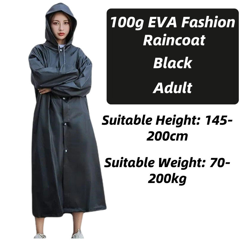 READY STOCK‼️ Unisex EVA Raincoat Foldable Waterproof Hoodie Poncho Jas Hujan Tebal Outdoor  雨衣