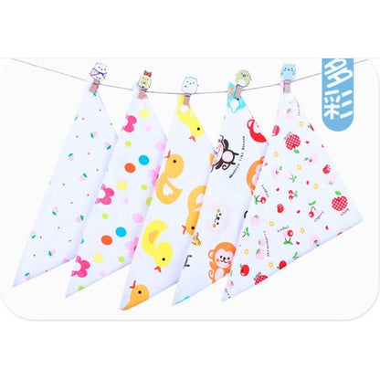 READY STOCK!!!Baby Kids Triangle Towel Baby Cotton Toddler Towel Baby Bib With Button Bibik Bayi 343