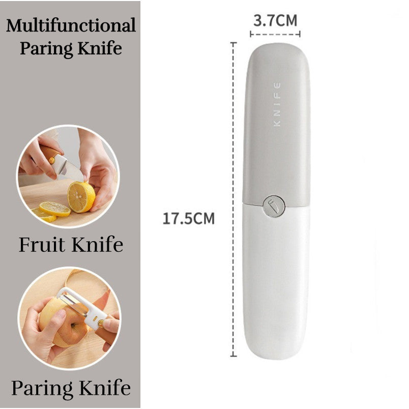 2 in 1 Portable Stainless Steel Fruit Peeler Knife Multifunction Peeler Home Kitchen Outdoor Fruit Knives 削皮水果刀