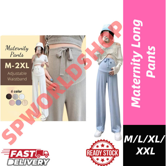 Ready Stock!!!Maternity Pants Long Pregnant Big Seluar High Waist Bootcut Pants Slim Leggings Y0450/J11980/Y1190 孕妇裤