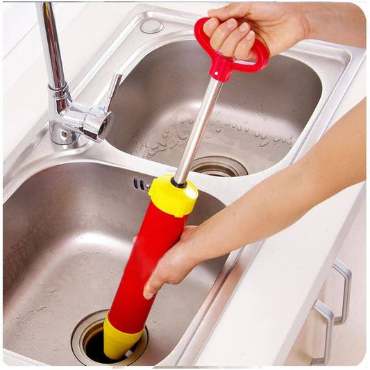 READY STOCK! Multi Drain Buster Plunger Powerful Sink Toilet Clog Sucker w/ 2 Suckers Red 马桶强力疏通器