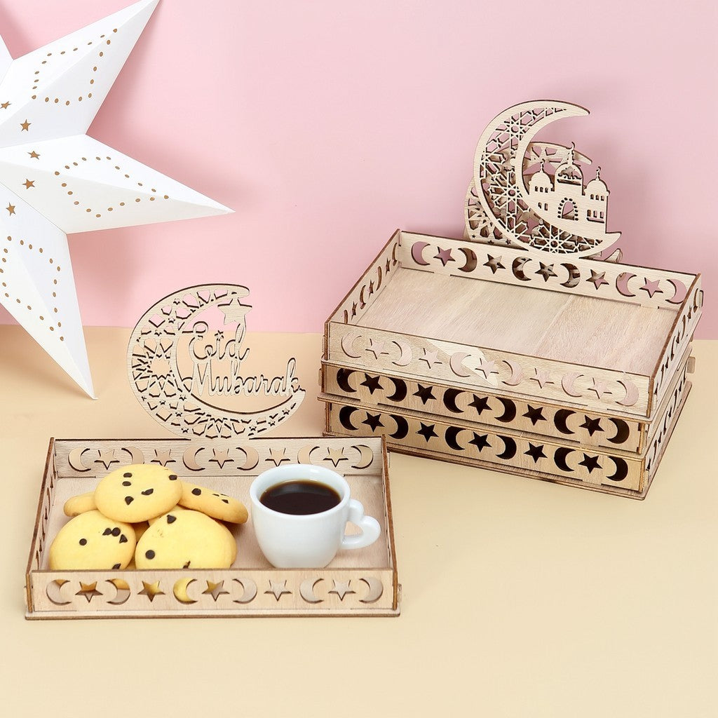 Wooden Pendant EID Mubarak 2025 Ramadan Decoration For Home Kareem Ramadan And Eid Decor Eid AL Adha Islamic Muslim