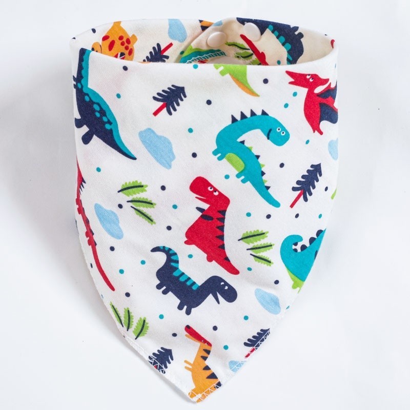READY STOCK!!!Baby Kids Triangle Towel Baby Cotton Toddler Towel Baby Bib With Button Bibik Bayi 343