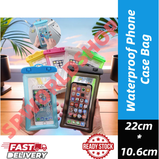 READY STOCK!!! Waterproof Phone Case Bag Pouch Holder Pouch Cover Luminous Float Seaside Swimming 水下拍照气囊手机防水袋
