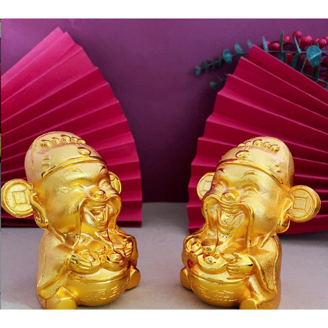 [CNY 2025] Ready Stock Fortune God Lucky God Gift Coins Money Saving Bank 新年元旦装饰品2025财神爷/存钱罐 金扑满 礼蓝礼品