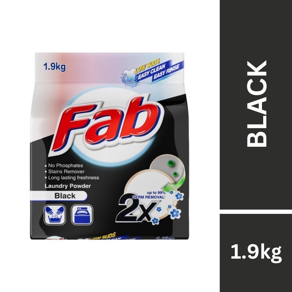 READY STOCK!!! FAB Detergent Laundry Powder (1.9kg/2kg) 1 Box Of 5 Pack