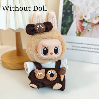 【Ready Stock】 LABUBU The  Exciting Macaroon / Sitting Posture Party Doll Clothes Accessories Set Not Original 拉布布配件