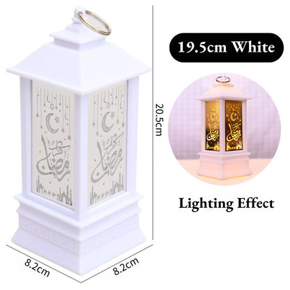 Eid Mubarak LED Wind Light Pattern Lights Muslim Style Hanging Led Lantern Ramadan Party Lantern Eid al-Fitr Decor Props