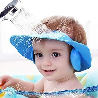 【READY STOCK】Adjustable Baby Shower Cap | Kids Shampoo Hat with Ear Protection Budak Mandi 可调节儿童护耳洗头帽