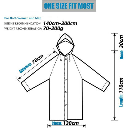 READY STOCK‼️ Unisex EVA Raincoat Foldable Waterproof Hoodie Poncho Jas Hujan Tebal Outdoor  雨衣