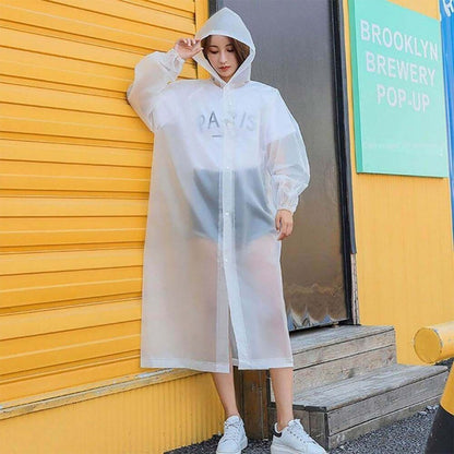 READY STOCK‼️ Unisex EVA Raincoat Foldable Waterproof Hoodie Poncho Jas Hujan Tebal Outdoor  雨衣