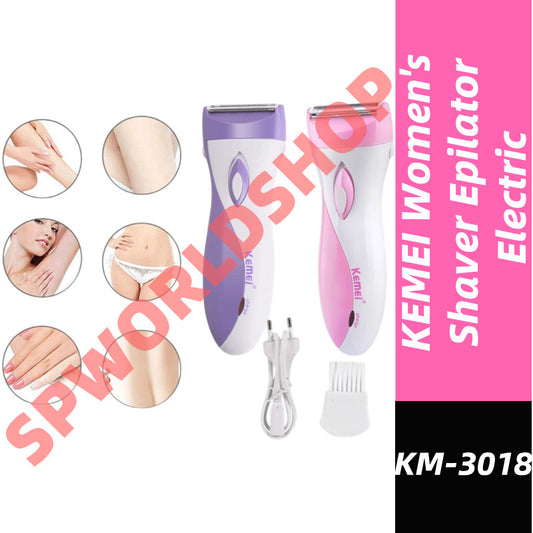 KEMEI Women's Shaver Epilator Electric Rechargeable Lady Shaving Trimmer Hair Removal KM-3018 女士电动剃毛器