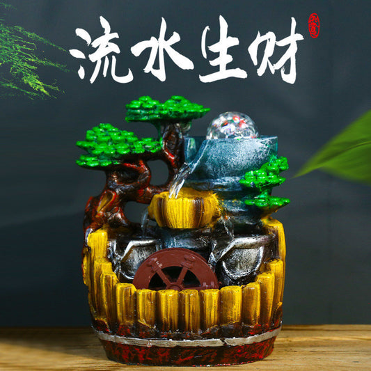 Flowing Water Ornaments For Living Room Car Office Decorations Mountain View Opening Housewarming Gift 流水摆件客厅车办公室装饰品