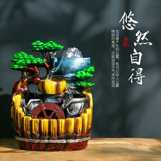 Flowing Water Ornaments For Living Room Car Office Decorations Mountain View Opening Housewarming Gift 流水摆件客厅车办公室装饰品