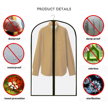 READY STOCK! Clothes Dust Cover Garment Bag Plastic Clothes Blazer Bag suit coat cloth cover 衣物防尘罩