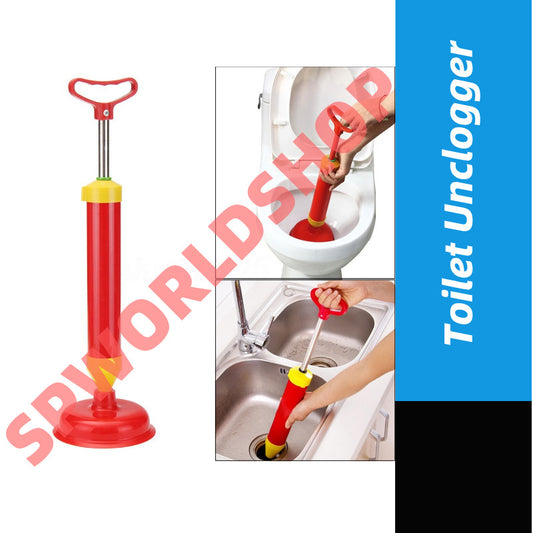 READY STOCK! Multi Drain Buster Plunger Powerful Sink Toilet Clog Sucker w/ 2 Suckers Red 马桶强力疏通器
