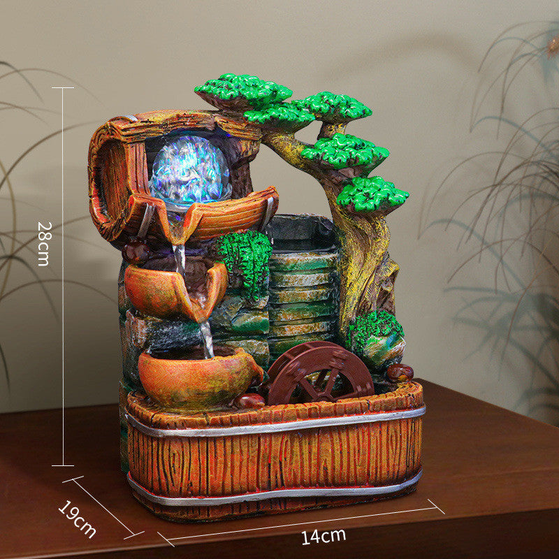 Flowing Water Ornaments For Living Room Car Office Decorations Mountain View Opening Housewarming Gift 流水摆件客厅车办公室装饰品