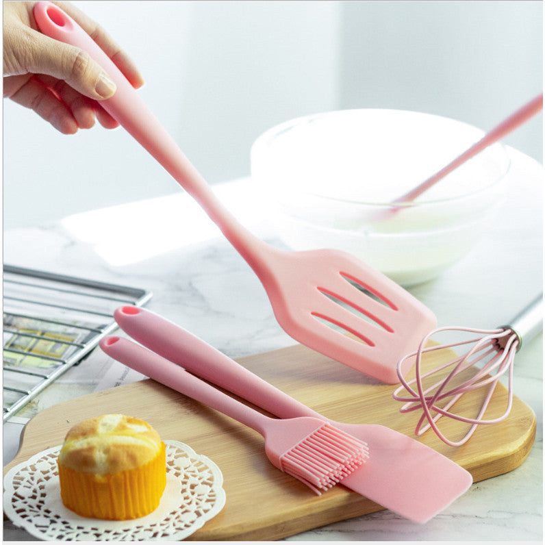 READY STOCK!!! 5Pcs Silicone Kitchen Utensils Set Including 3 Brushes and 1 Small Brush Baking Tools 硅胶烘焙工具套装