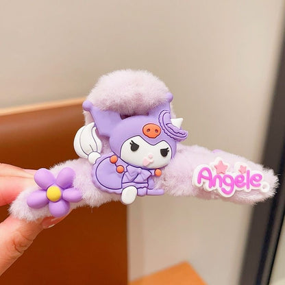 【READY STOCK 】Elegant Plush Hair Clip Claw Korean Style Fashion Big Hair Clamp Women's Hair Accessories ZJ-888bb